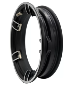 NOUVEAU ! Pack de 2 jantes alu tubeless  "VMC tulipe"  noir  / 2,1 x 10 pour vespa PX 80-125-150-200 / 50 / Primavera / ET3 / GTR / TS / Rally …. ) – Image 4