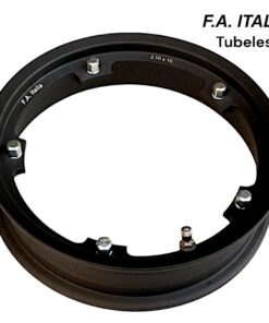 Pack de 2 Jantes Alu Tubeless noir monobloc FAitalia en 2.1 / 10 pour vespa